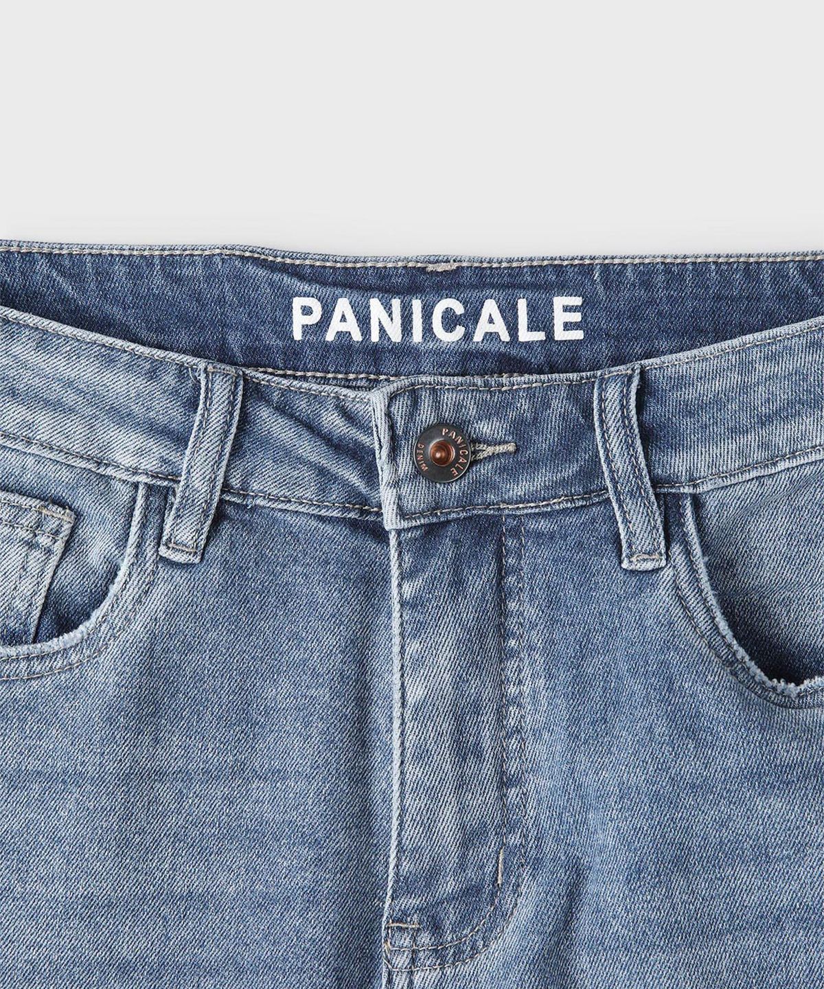 빠니깔레(PANICALE) 블루 라이트워시 슬림핏 진