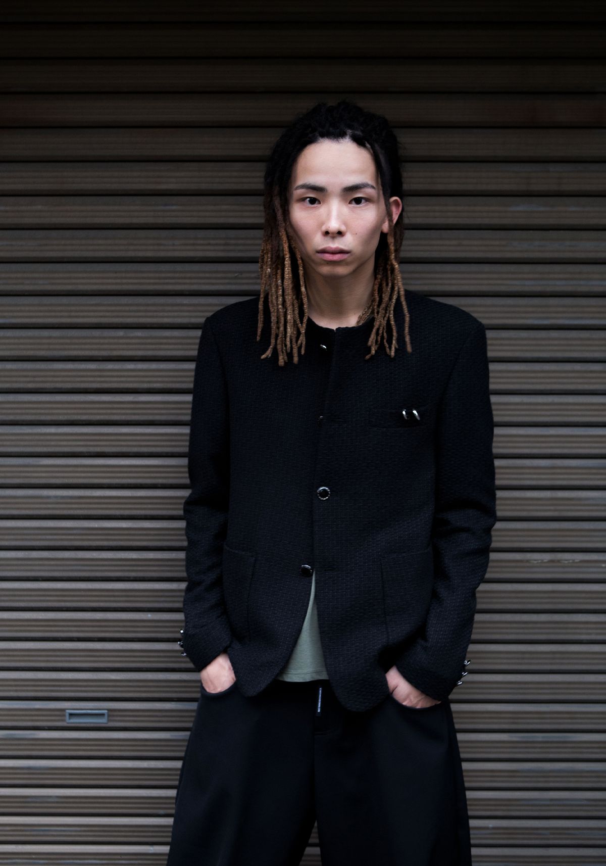 고저(GOZER) PIERCED TWEED JACKET