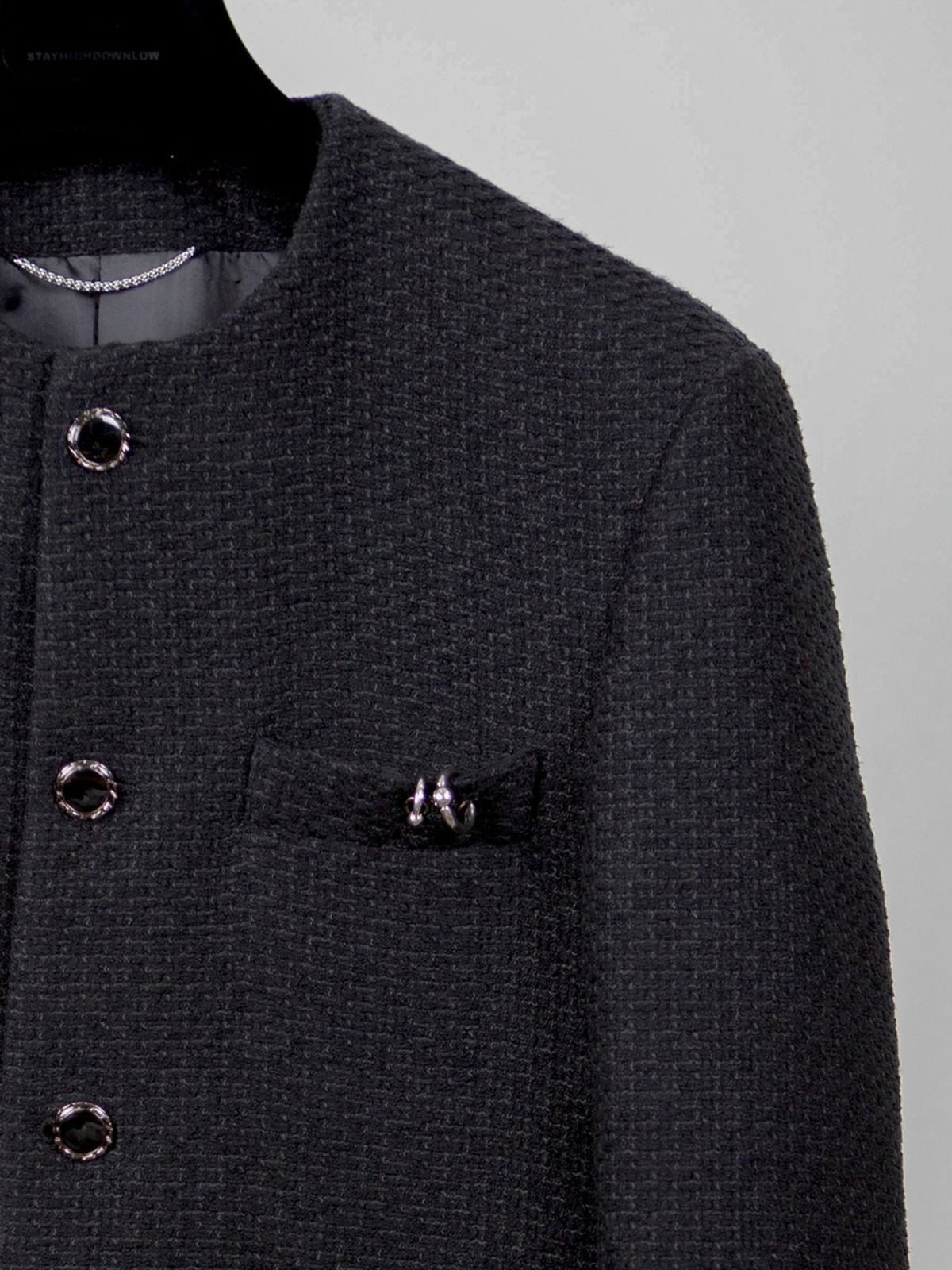 고저(GOZER) PIERCED TWEED JACKET