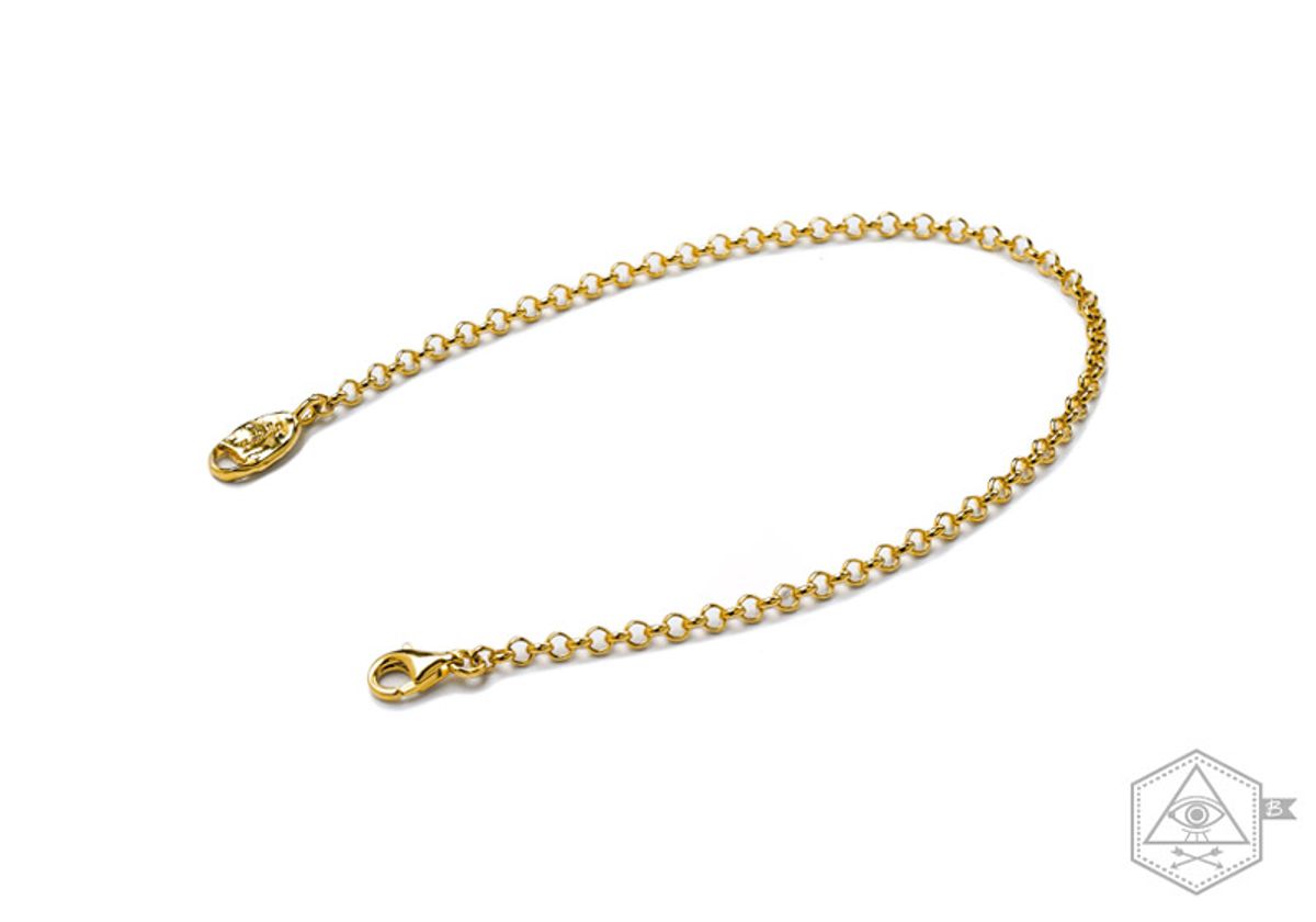 베벨로(BEBELLO) [Bs-385] 925실버 원형 체인팔찌 (gold plating)