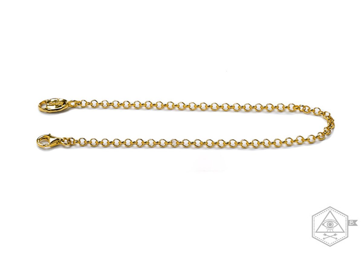 베벨로(BEBELLO) [Bs-385] 925실버 원형 체인팔찌 (gold plating)