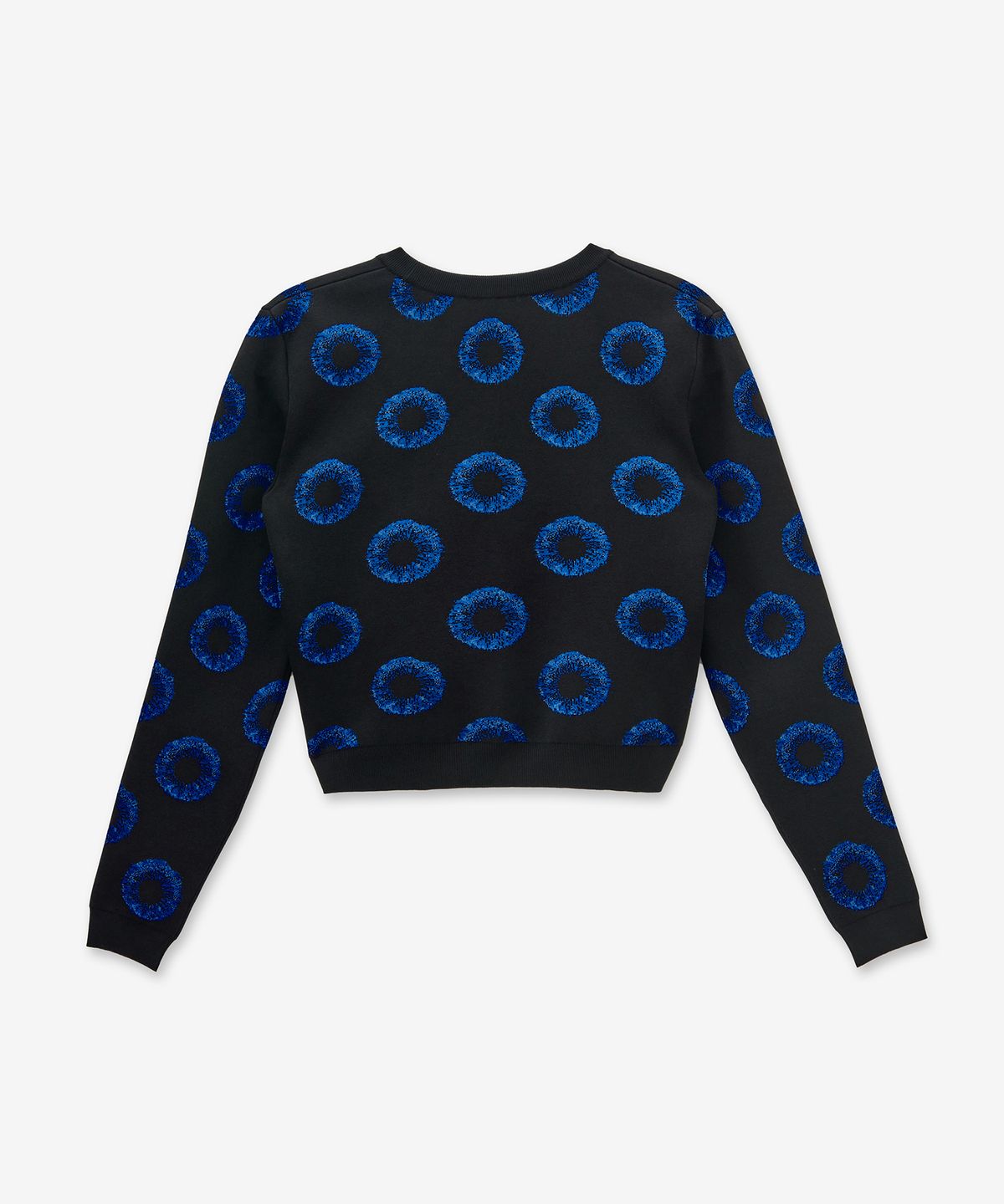 알렉산더 맥퀸(ALEXANDER McQUEEN) 아이리스 자카드 가디건 - 블랙:블루 / 748087Q1A561091