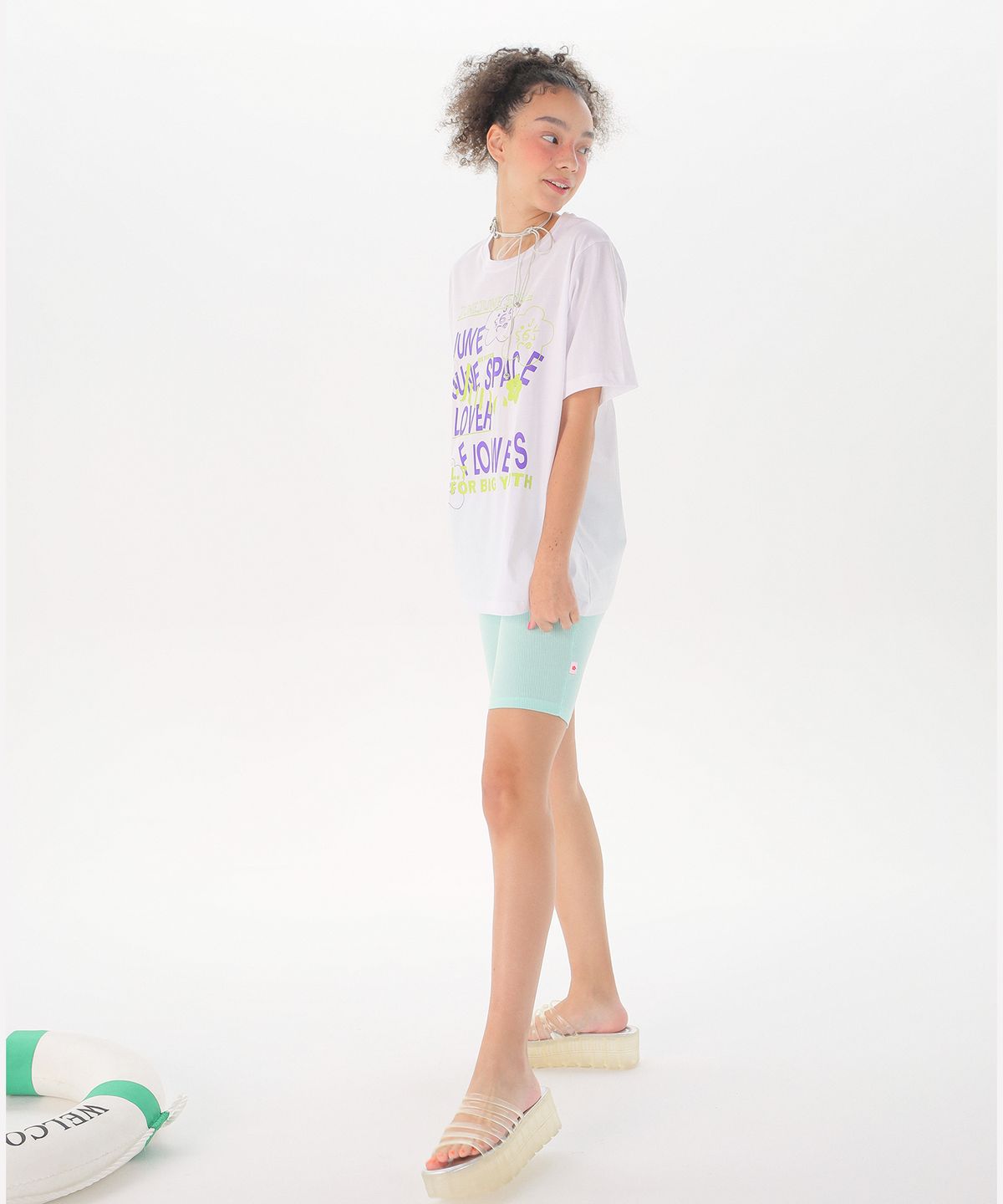 준준스페이스(JUNEJUNE SPACE) Stripe Leggings_Green(스트라이프 레깅스_그린)