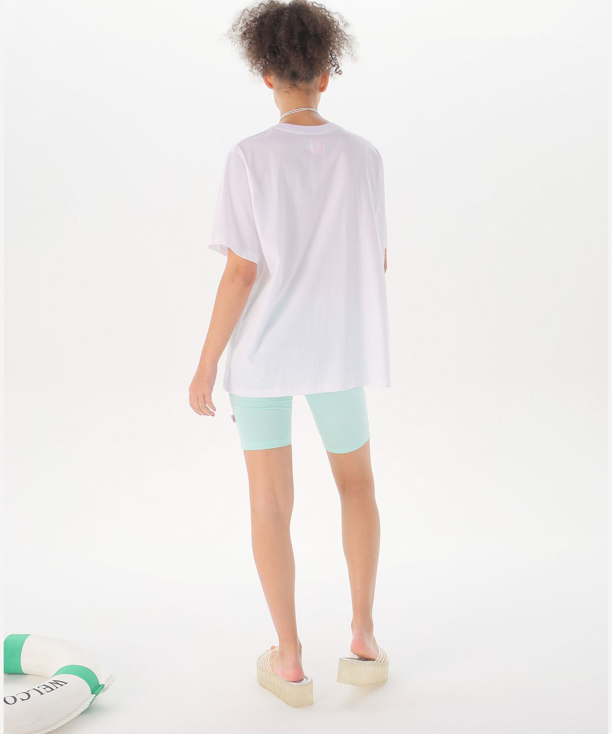 준준스페이스(JUNEJUNE SPACE) Stripe Leggings_Green(스트라이프 레깅스_그린)