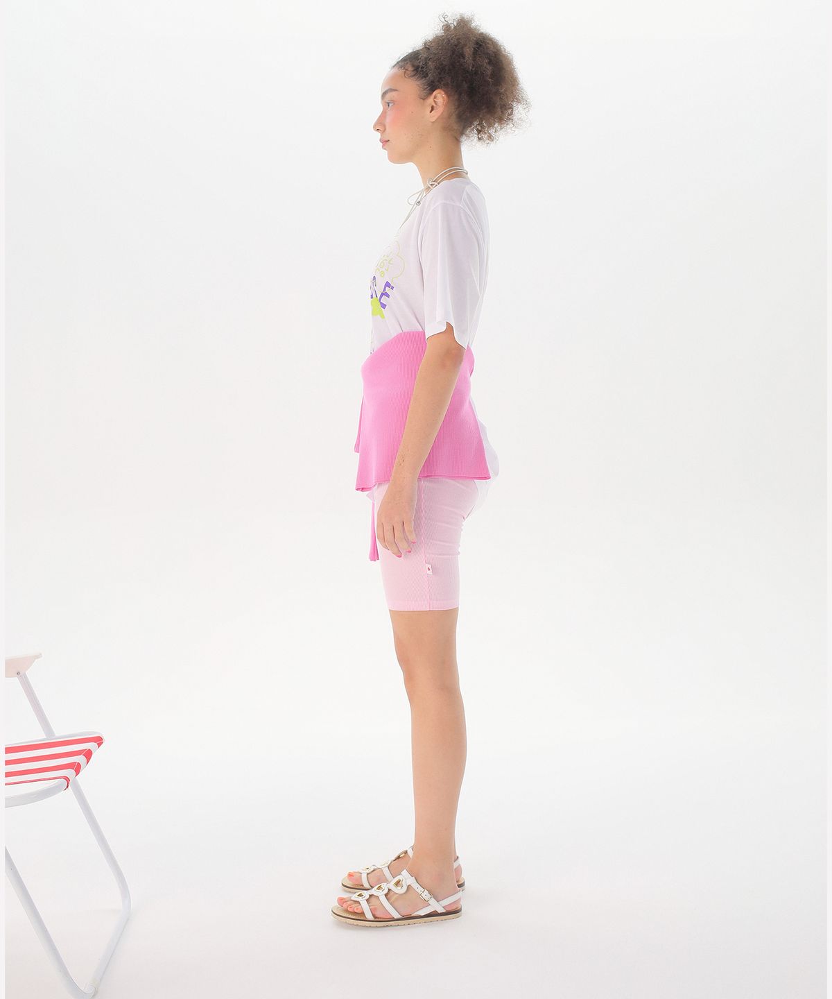 준준스페이스(JUNEJUNE SPACE) Stripe Leggings_Pink (스트라이프 레깅스_핑크)