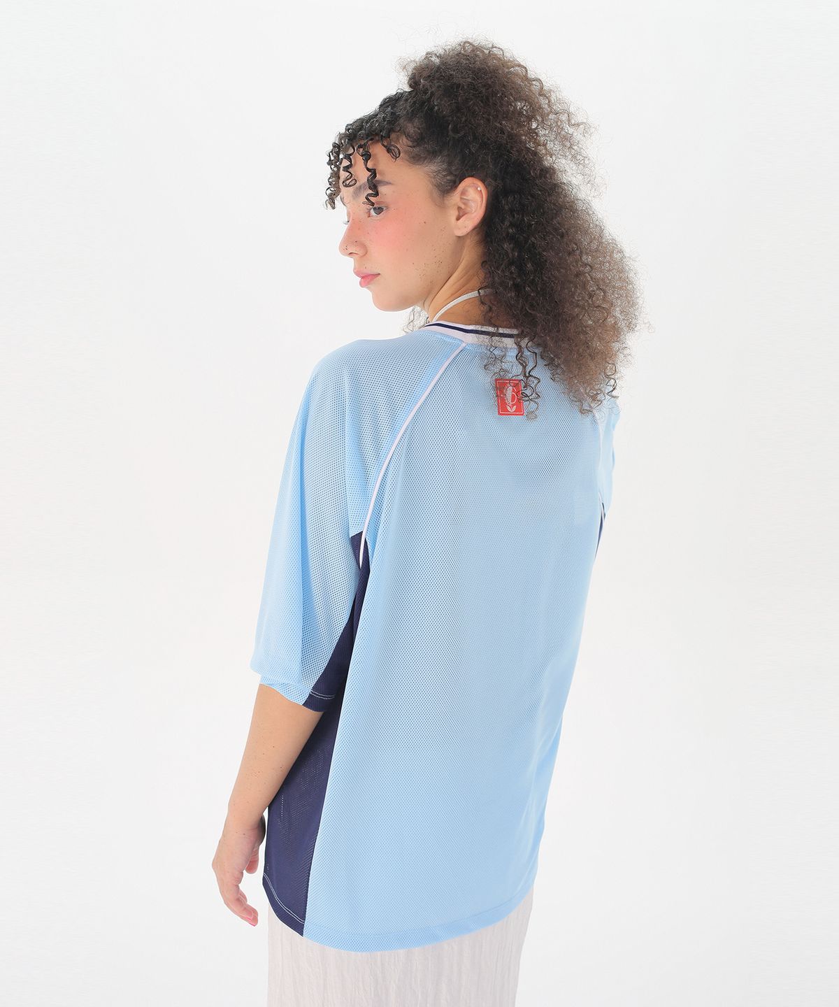 준준스페이스(JUNEJUNE SPACE) Uniform Boxy T-shirts_Light Blue