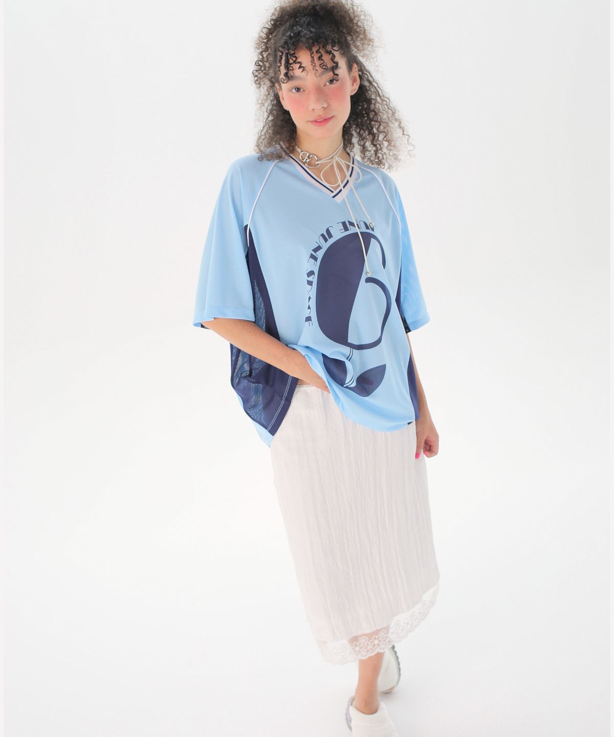 준준스페이스(JUNEJUNE SPACE) Uniform Boxy T-shirts_Light Blue