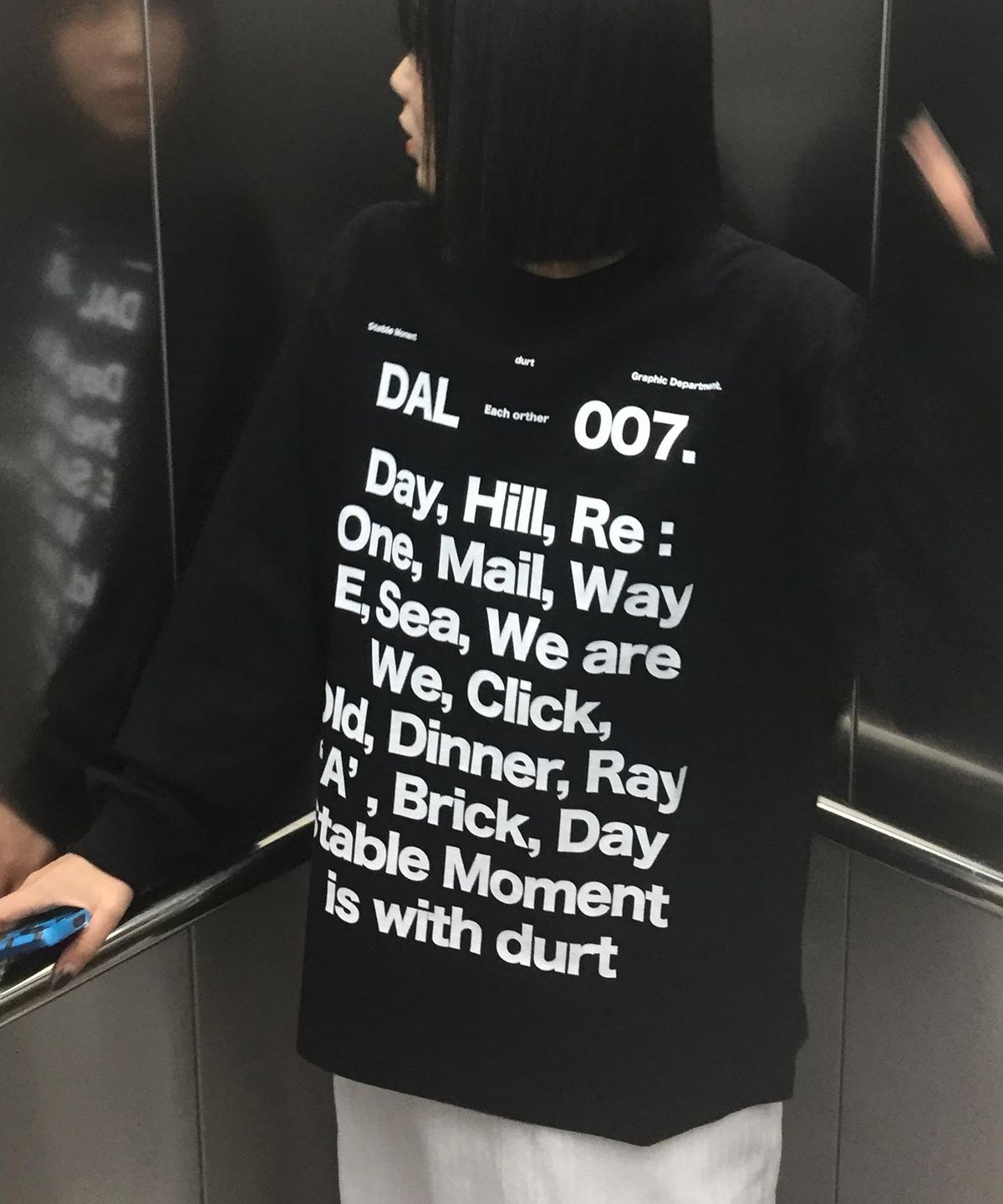 더트(DURT) OUR DAILY LONG SLEEVE TEE (BLACK)
