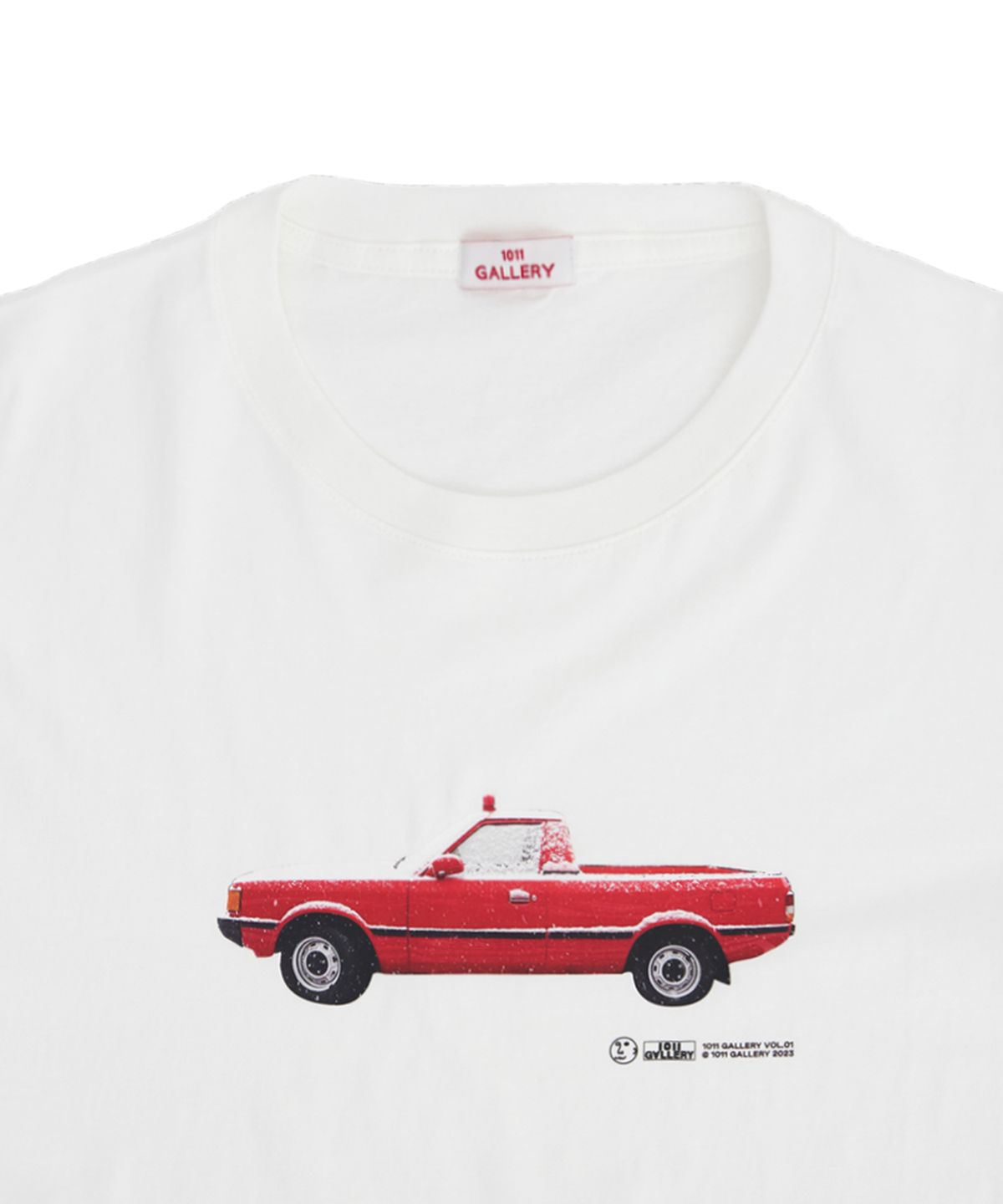 1011갤러리(1011 GALLERY) Gallery Red Car T-shirt_White