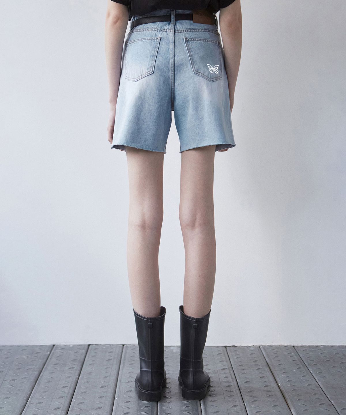 닉앤니콜(NICK&NICOLE) CUTTING DENIM HALF PANTS_LIGHT BLUE
