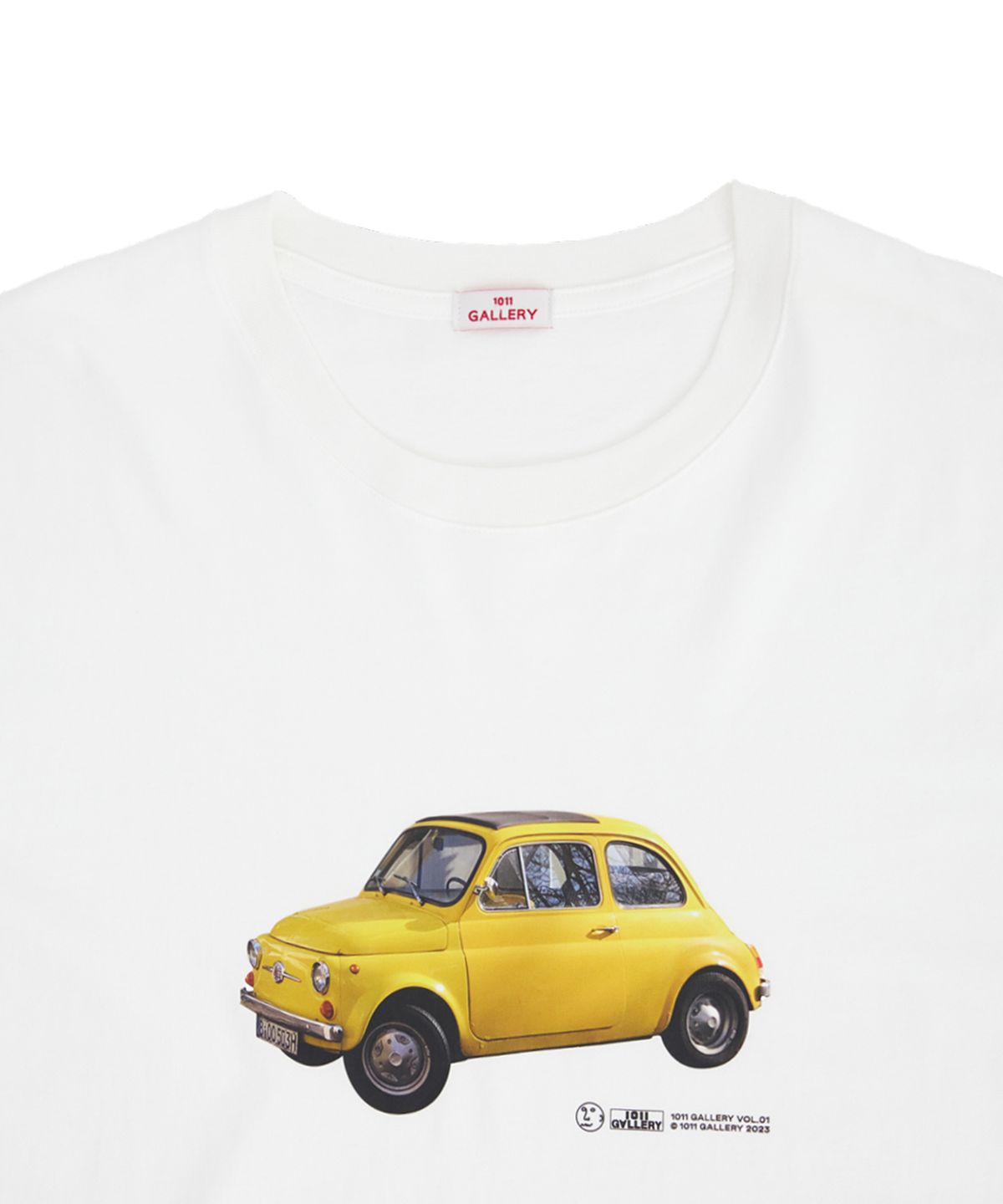 1011갤러리(1011 GALLERY) Gallery Yellow Car T-shirt_White