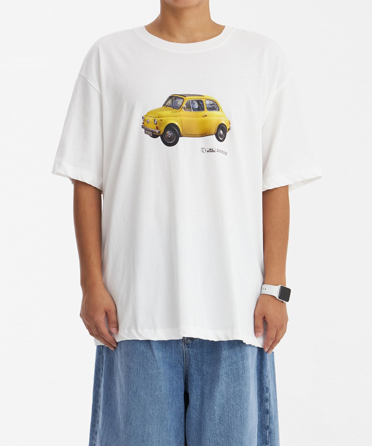 1011갤러리(1011 GALLERY) Gallery Yellow Car T-shirt_White