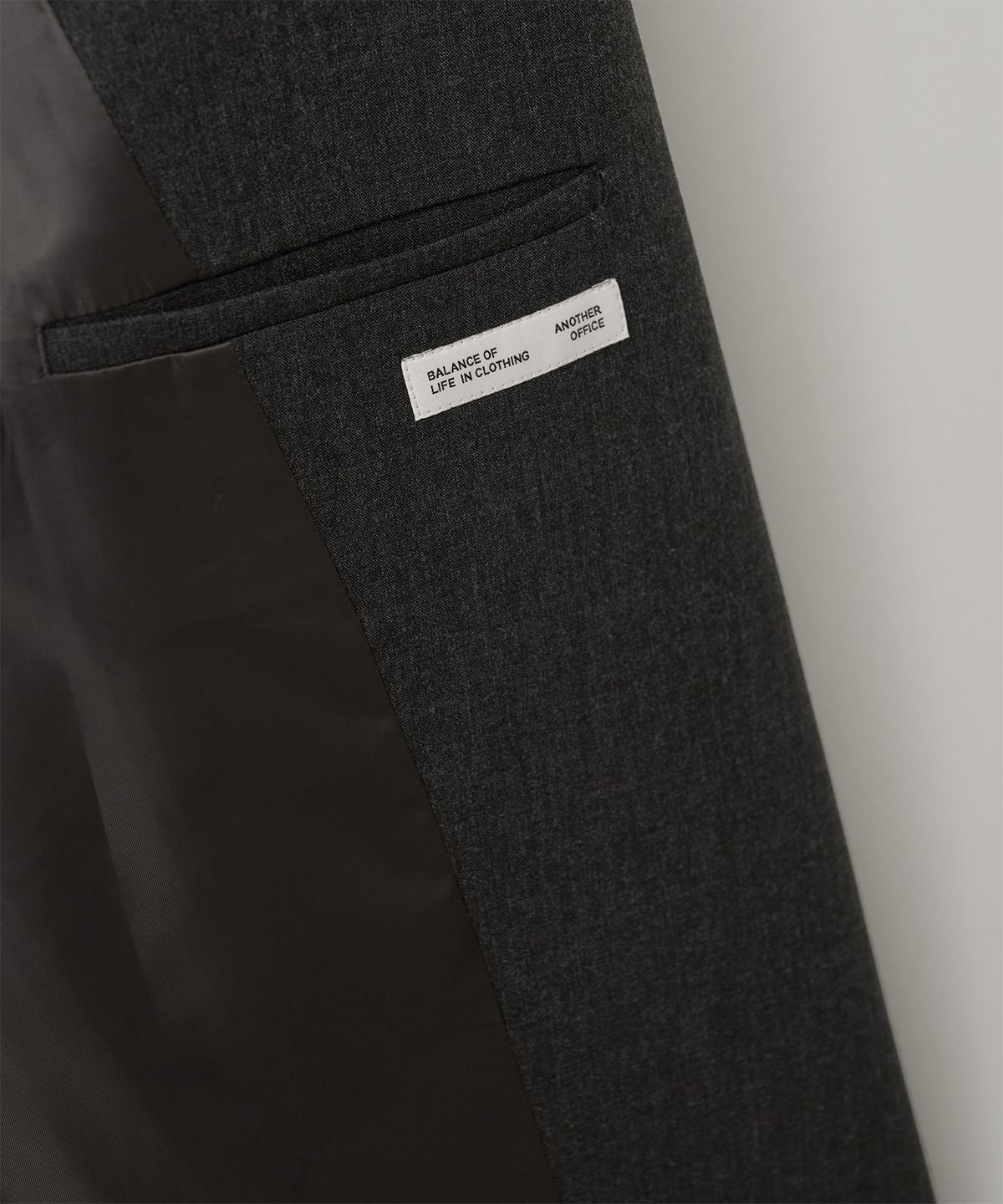 어나더 오피스(ANOTHER OFFICE) Habana Single Jacket (Heather Charcoal)