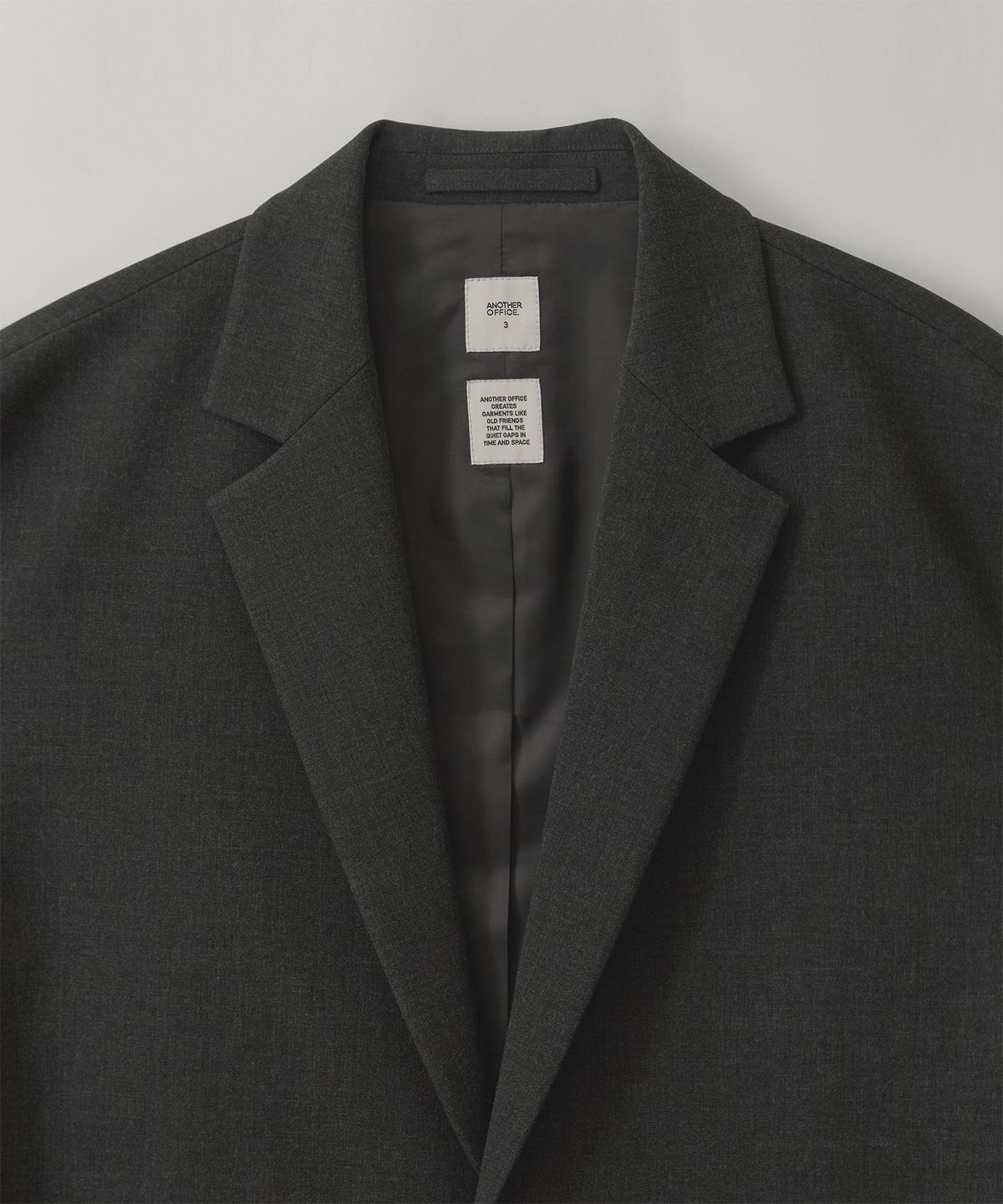 어나더 오피스(ANOTHER OFFICE) [AW] Habana Single Jacket (Heather Charcoal)