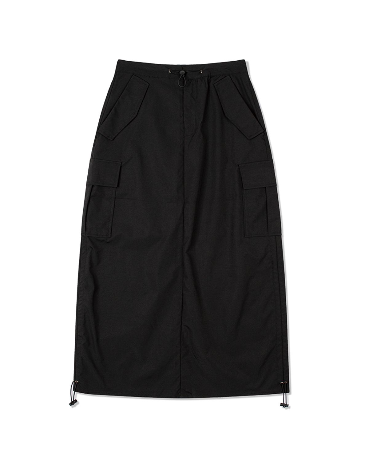 모아(MOAA) 셔링 카고 맥시 스커트 (BLACK)