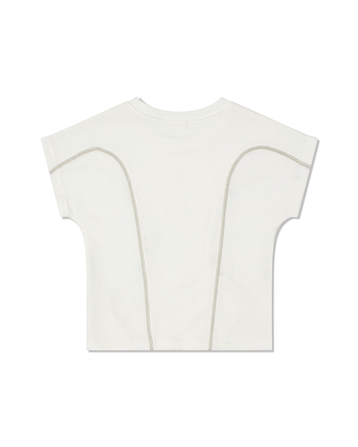 모아(MOAA) 니들워크 크롭 숏 슬리브 (WHITE)
