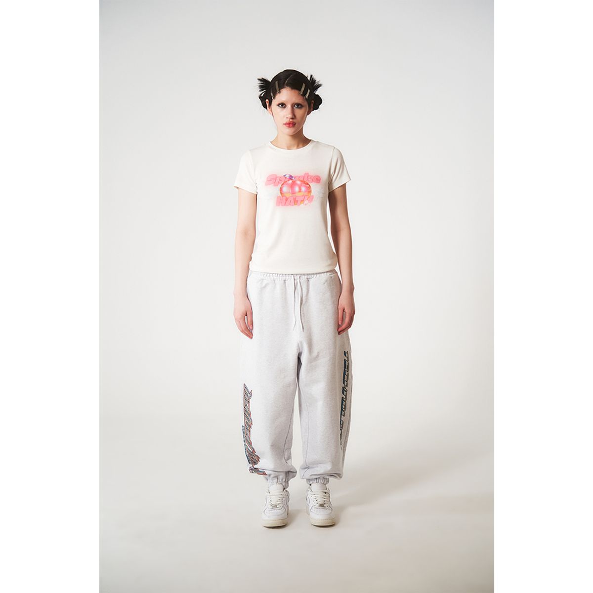 하투(HATU) SPANKE PEACH TEE WHITE