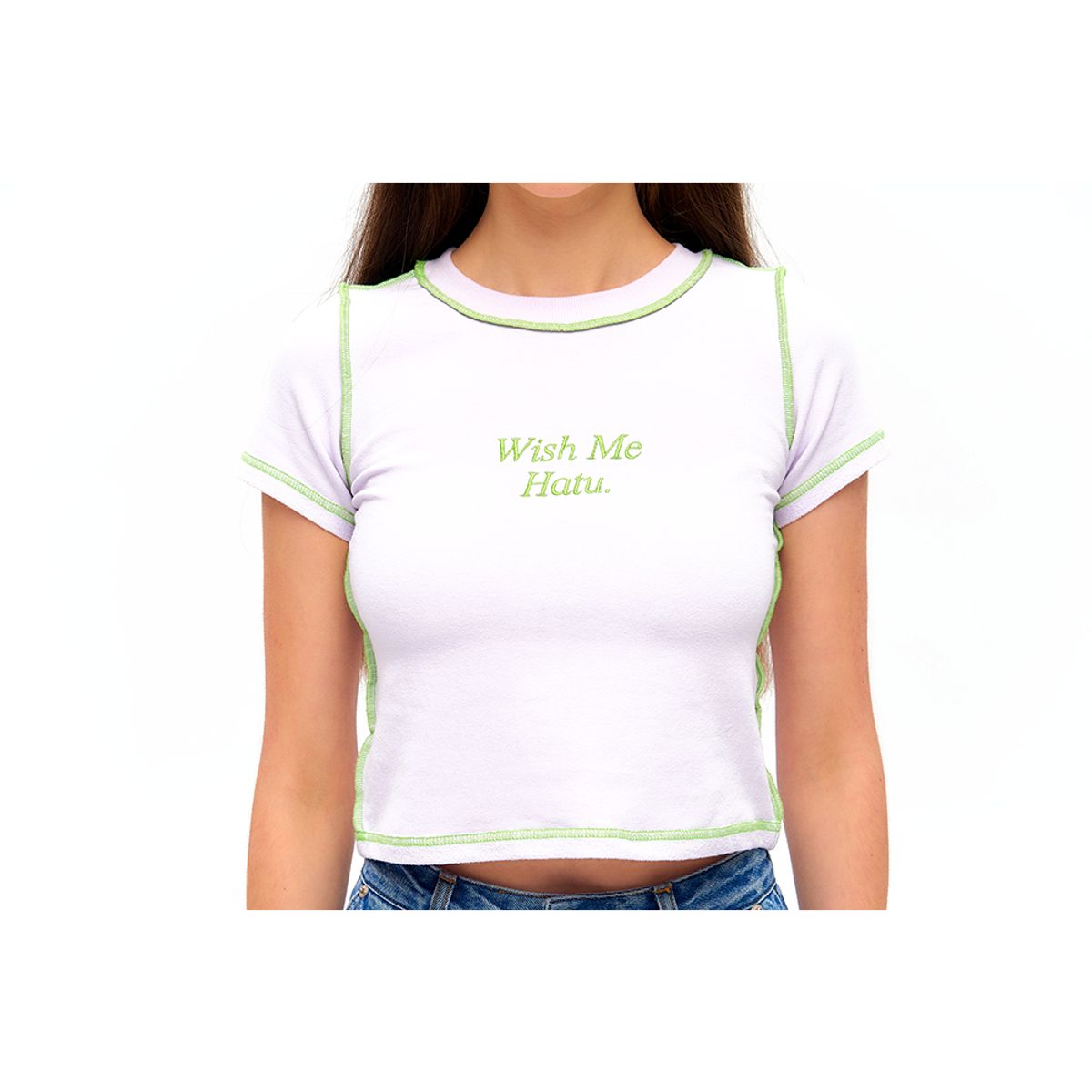 하투(HATU) WISH ME HATU CROPPED TEE PURPLE