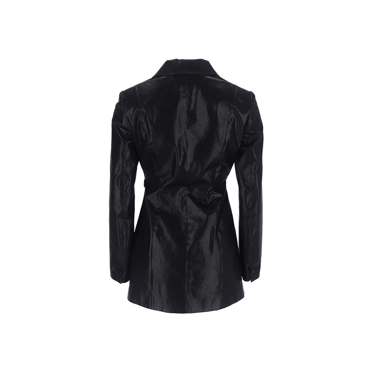하투(HATU) VEGAN LEATHER JACKET DRESS BLACK