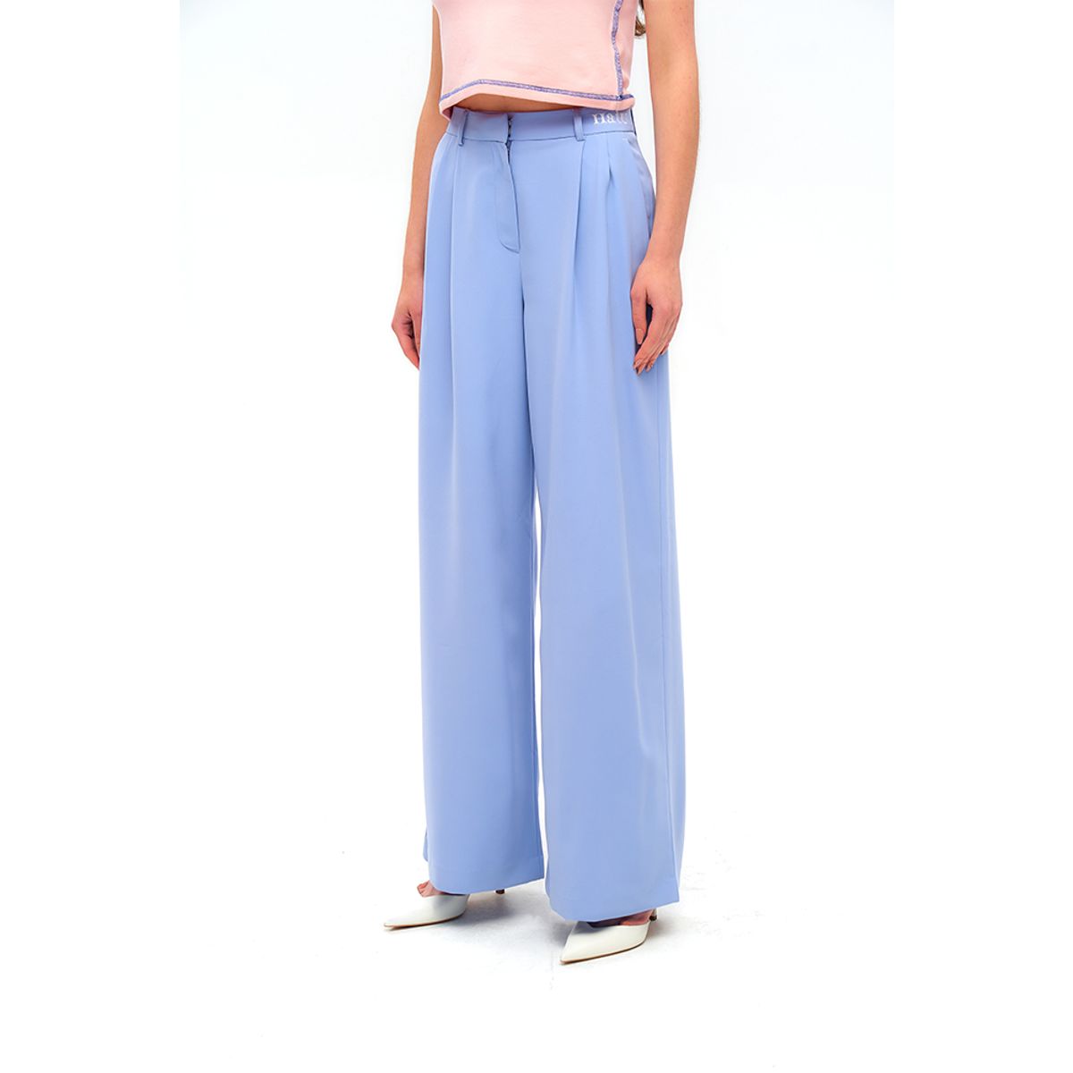 하투(HATU) WIDED FIT TROUSERS SKY BLUE
