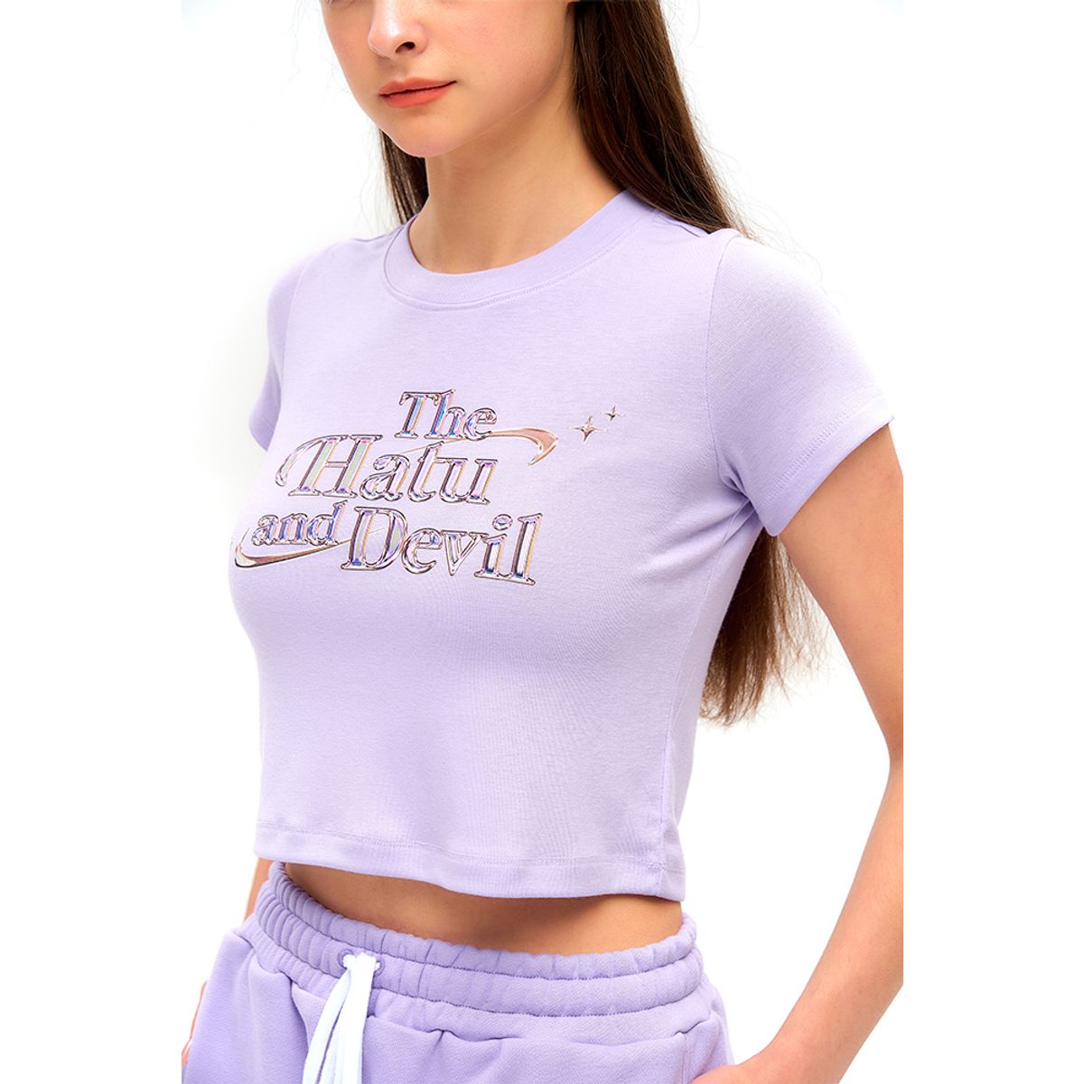 하투(HATU) HATU&DEVIL CROPPED TEE PURPLE