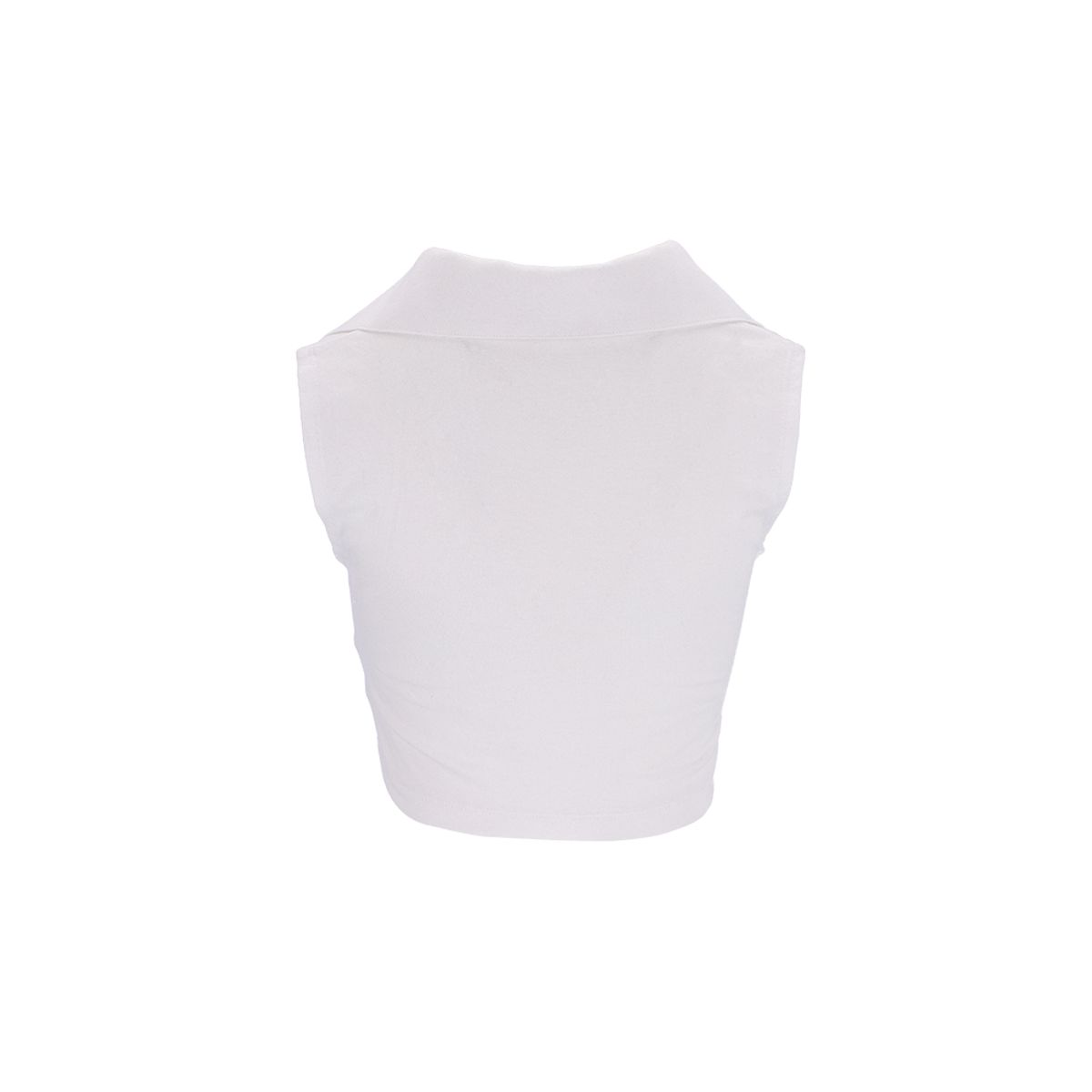 하투(HATU) CROPPED HT LOGO COLLAR TOP WHITE