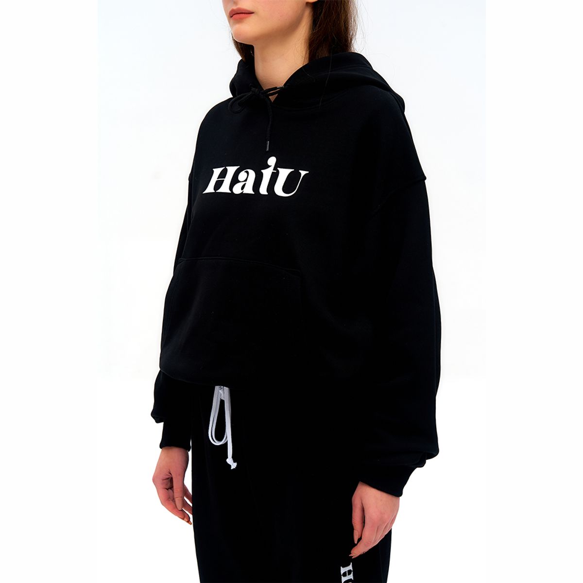 하투(HATU) ORIGINAL LOGO HOODIE BLACK