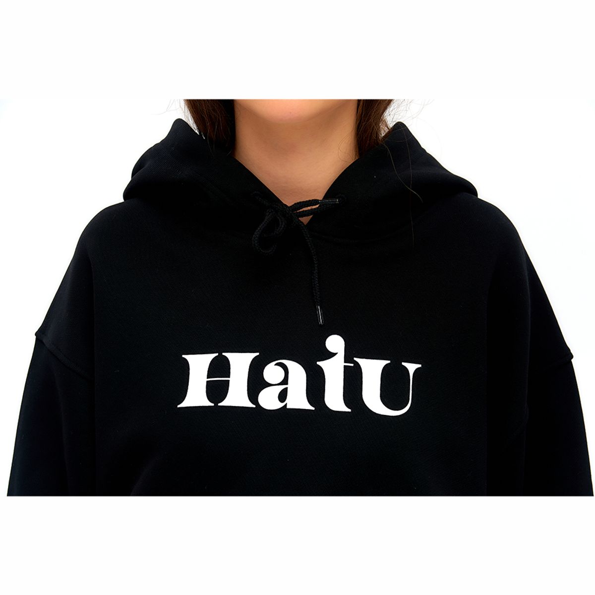 하투(HATU) ORIGINAL LOGO HOODIE BLACK