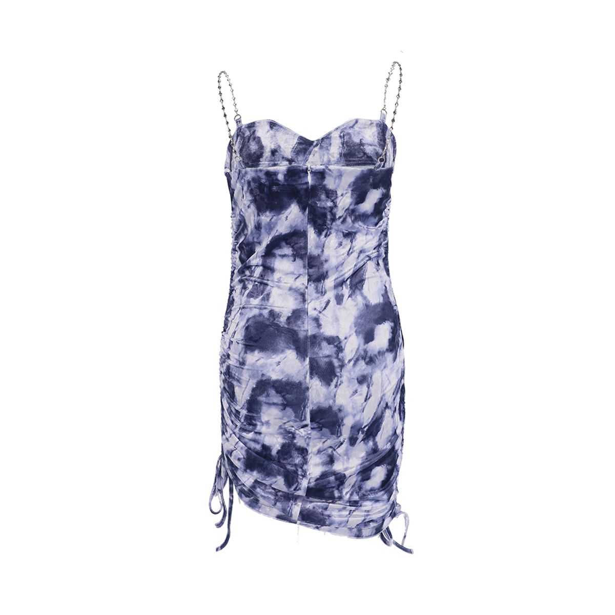 하투(HATU) VELVET HEART CHAINED DRESS NAVY