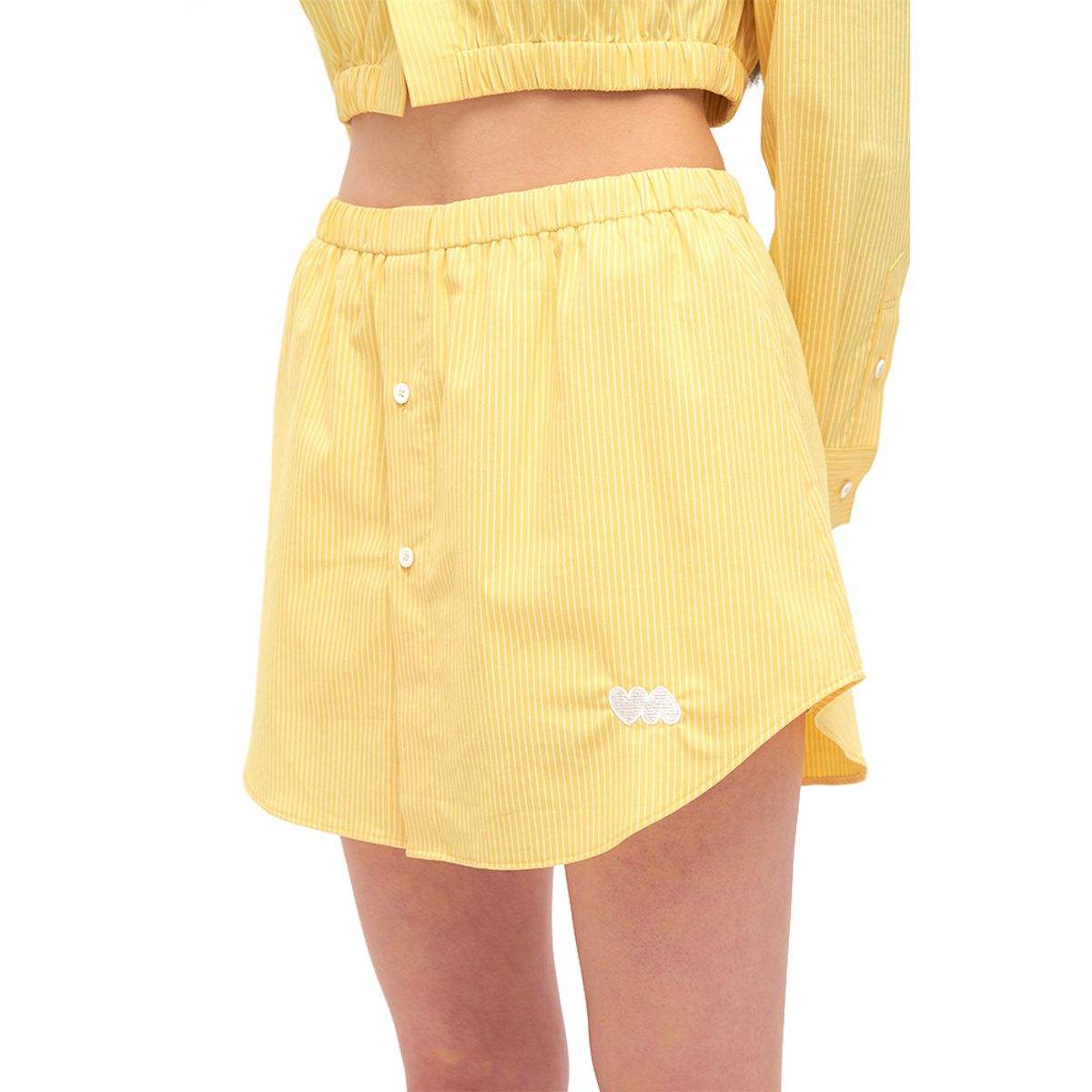 하투(HATU) STRIPED SHIRT SET-UP BOTTOM YELLOW