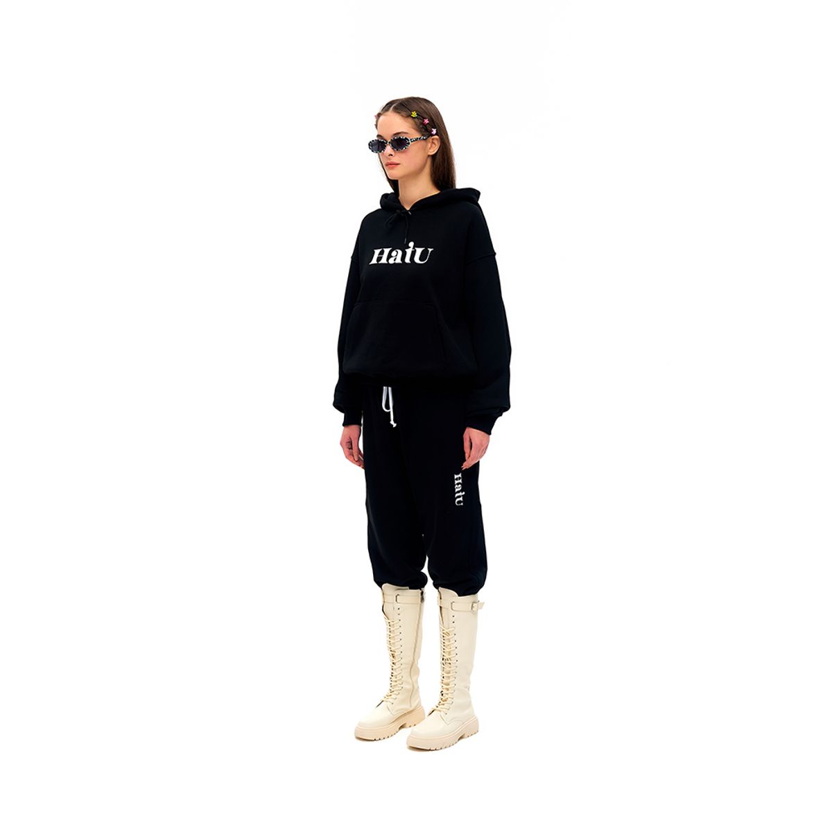 하투(HATU) ORIGINAL LOGO JOGGERS BLACK
