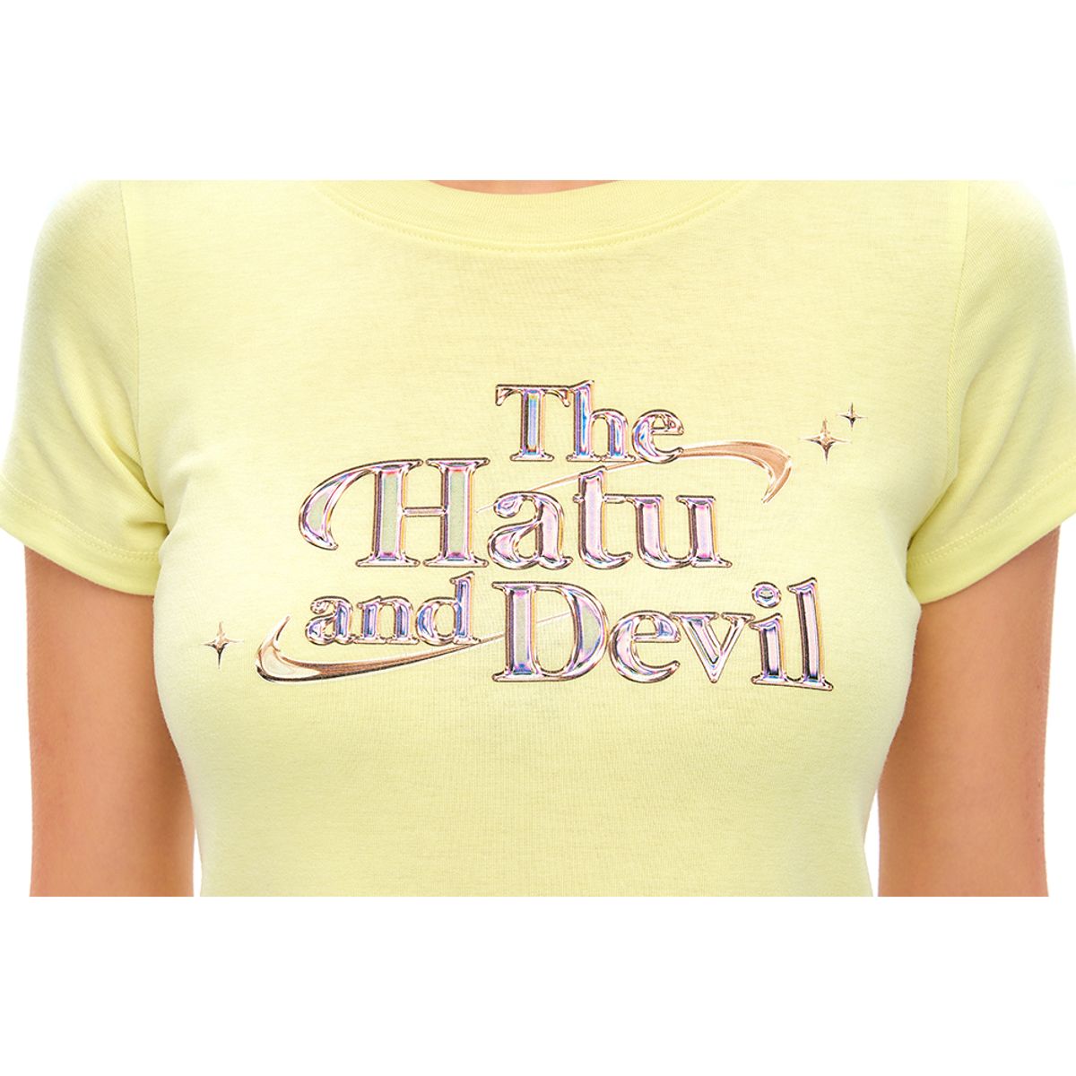 하투(HATU) HATU&DEVIL CROPPED TEE YELLOW