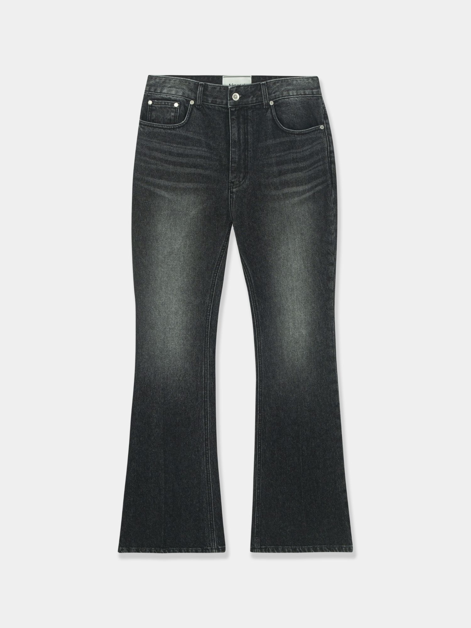 MUSINSA公式 | KINETO Classic Flare Denim Pants_Black