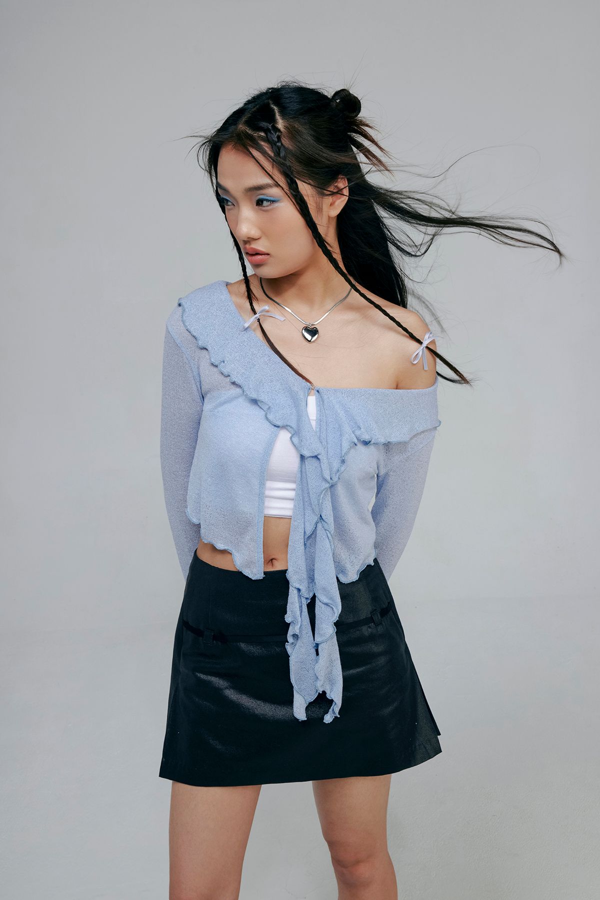 카프리슈(CAPRICIEUX) Plum cardigan_Blue