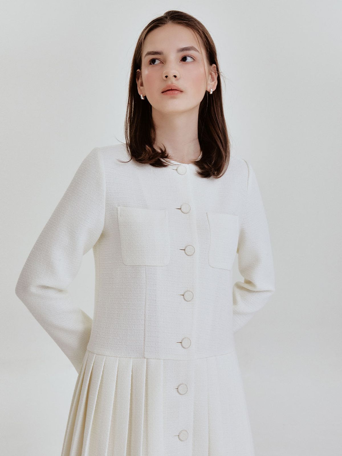 리엘(RE L) Lory tweed mini ops (ivory)