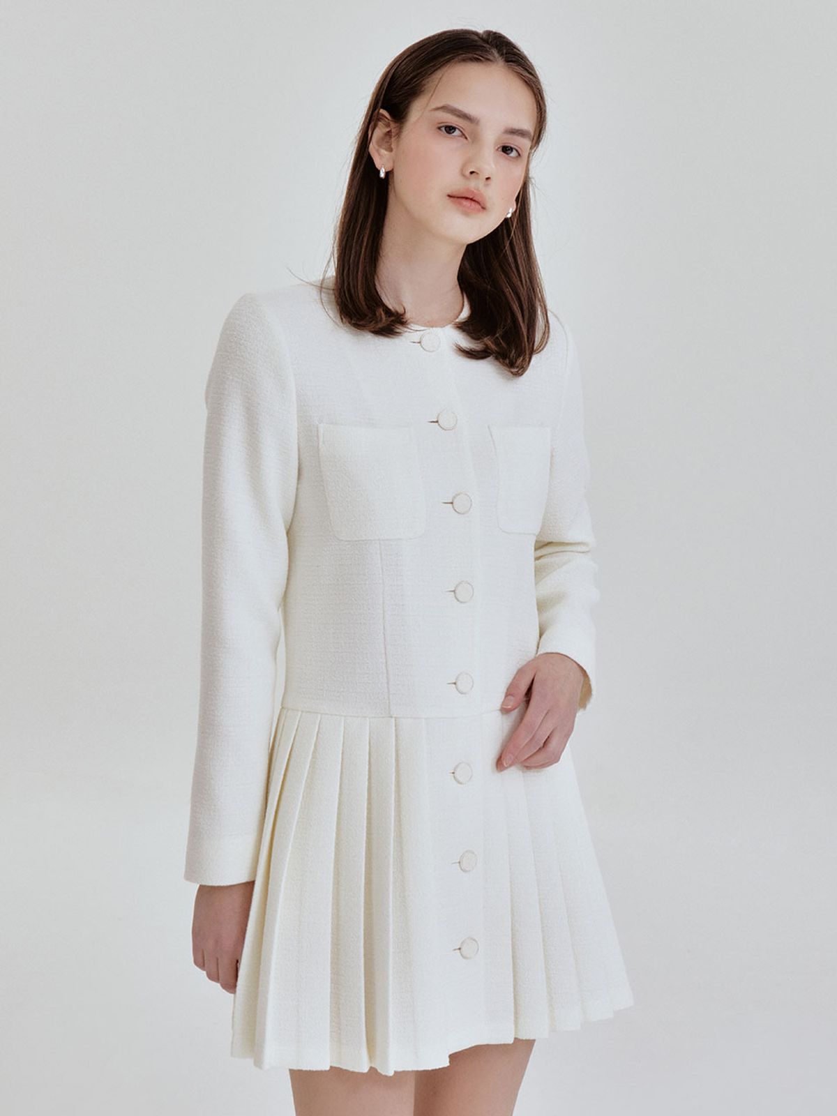 리엘(RE L) Lory tweed mini ops (ivory)