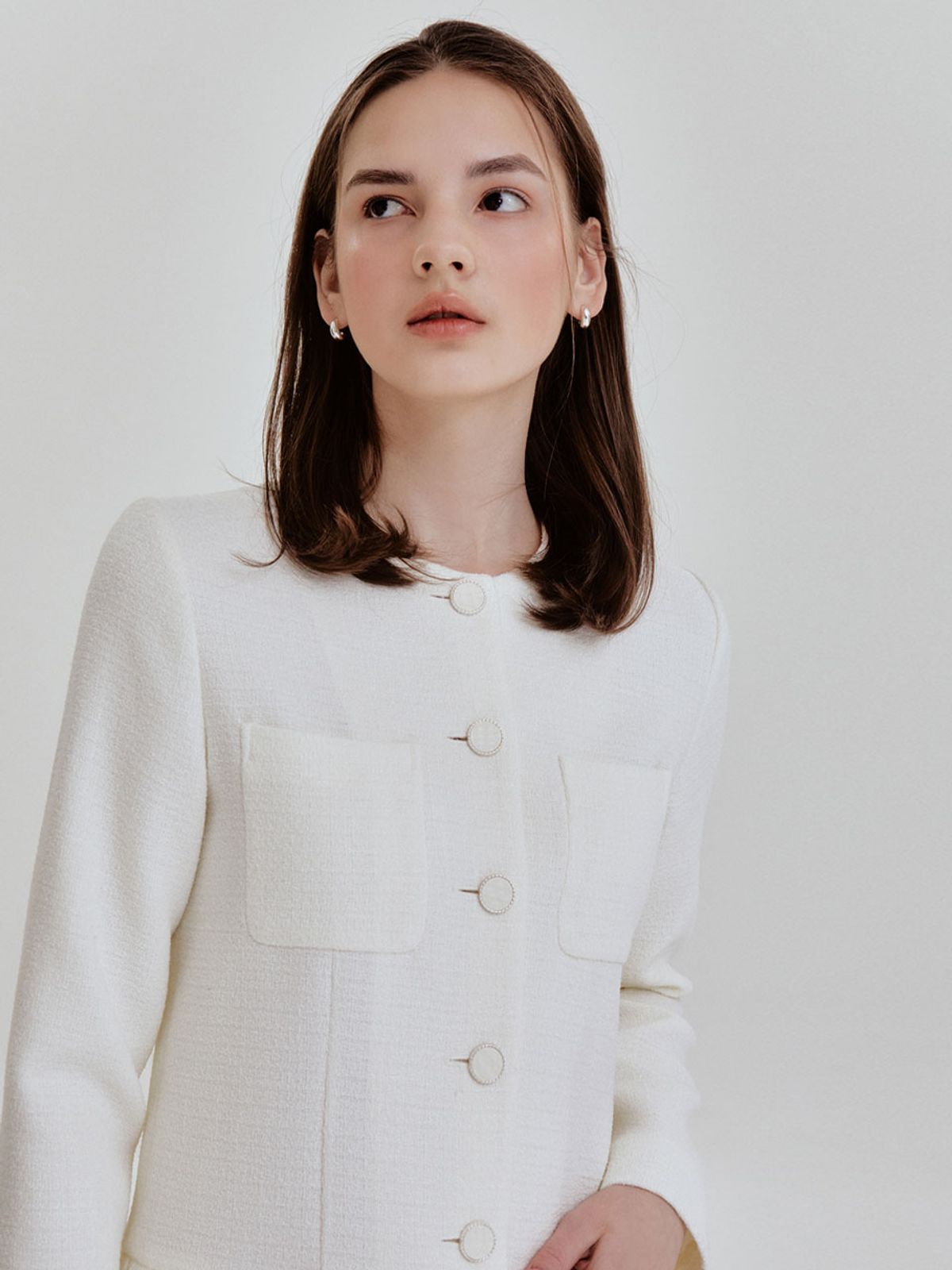 리엘(RE L) Lory tweed mini ops (ivory)