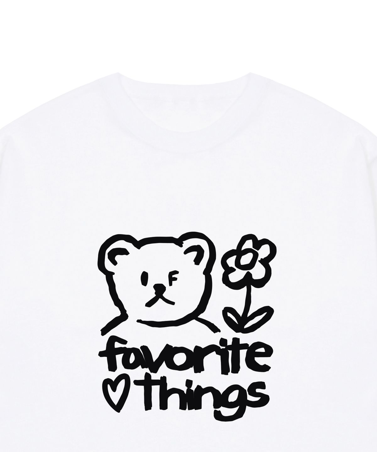 그레이버(GRAVER) [UNISEX]드로잉 FAVORITE THINGS 반팔티_화이트/블랙 로고