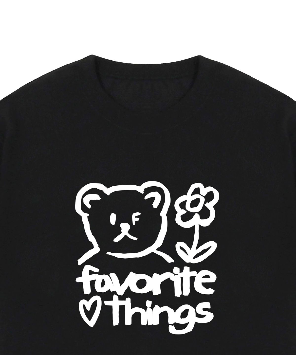 그레이버(GRAVER) [UNISEX]드로잉 FAVORITE THINGS 반팔티_블랙/화이트 로고