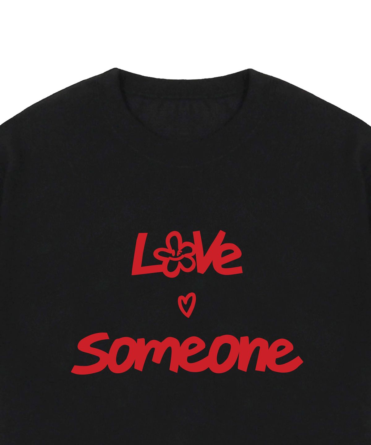 그레이버(GRAVER) [UNISEX]LOVE SOMEONE 반팔티_블랙/레드 로고