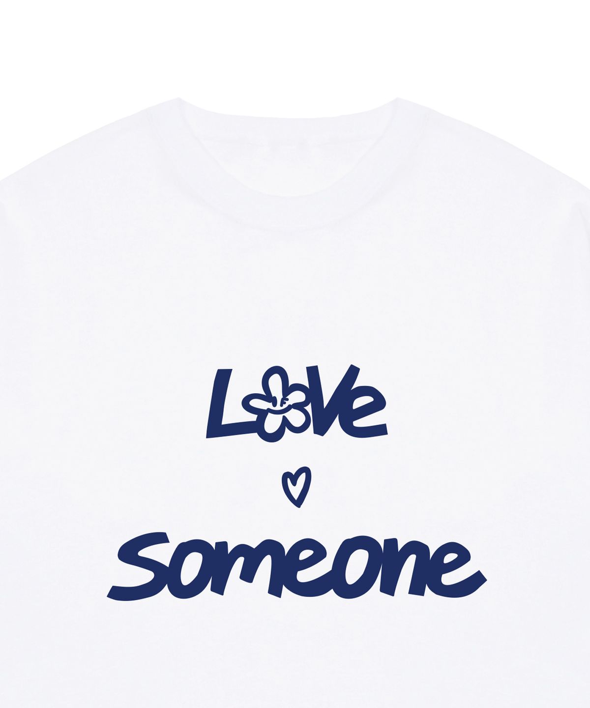 그레이버(GRAVER) [UNISEX]LOVE SOMEONE 반팔티_화이트/네이비 로고