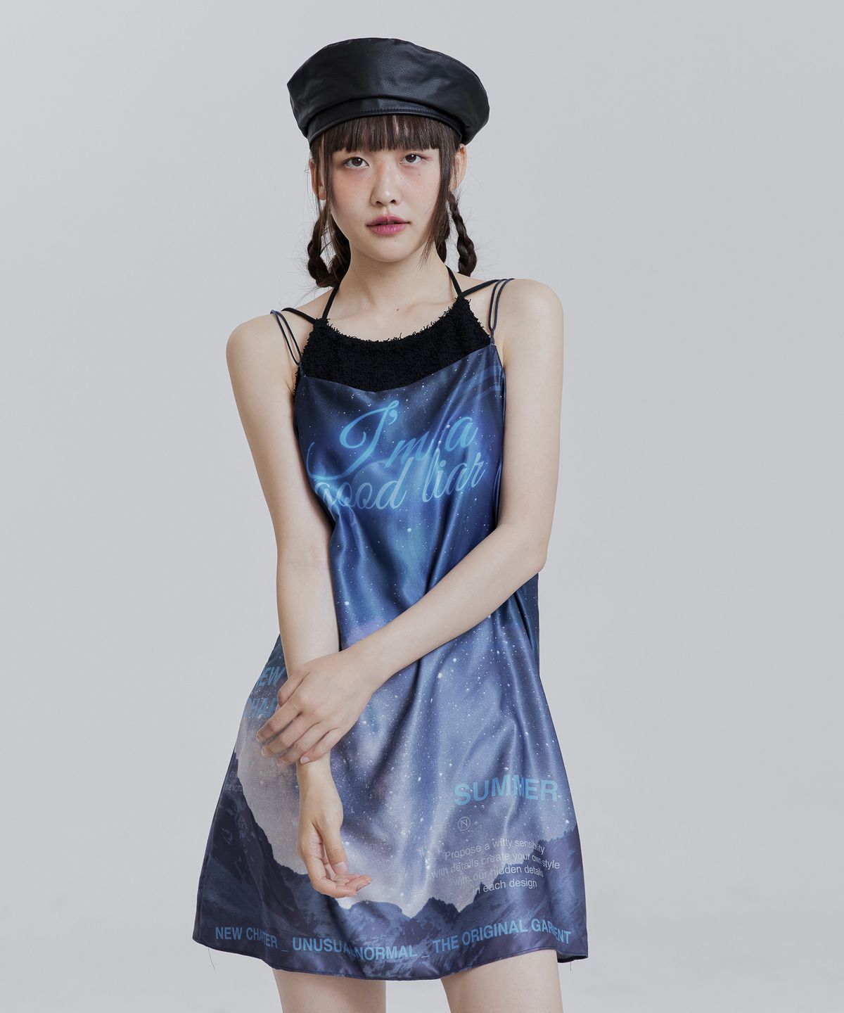언유주얼 노말(UNUSUALNORMAL) INEZ MINI DRESS_BLACK
