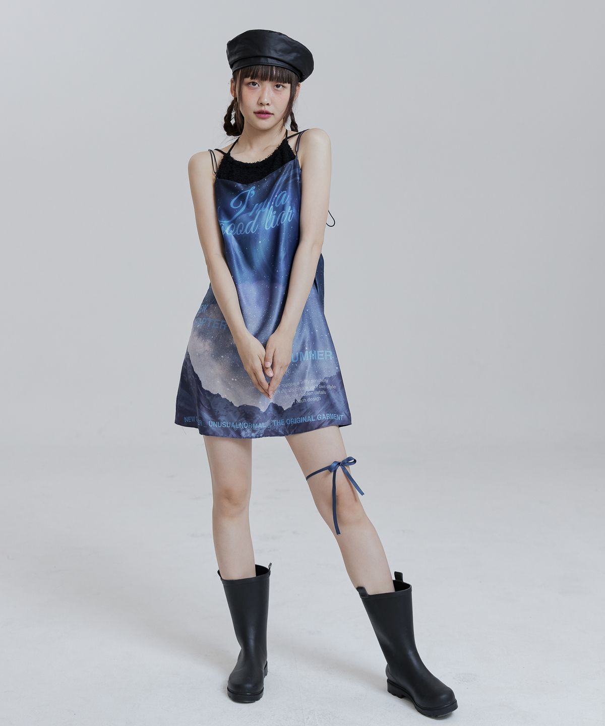 언유주얼 노말(UNUSUALNORMAL) INEZ MINI DRESS_BLACK