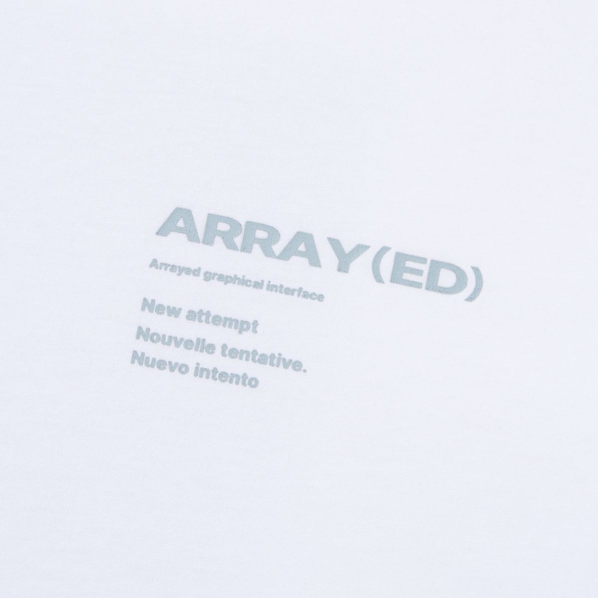 어레이드(ARRAYED) A.G.I 블루 그레이 큐브 티셔츠 [BLACK]