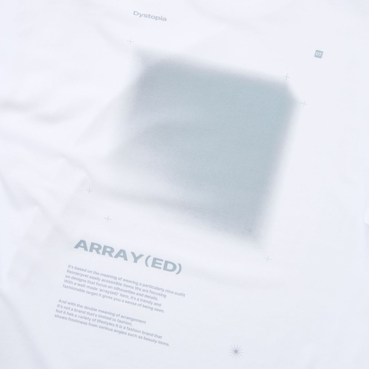 어레이드(ARRAYED) A.G.I 블루 그레이 큐브 티셔츠 [BLACK]
