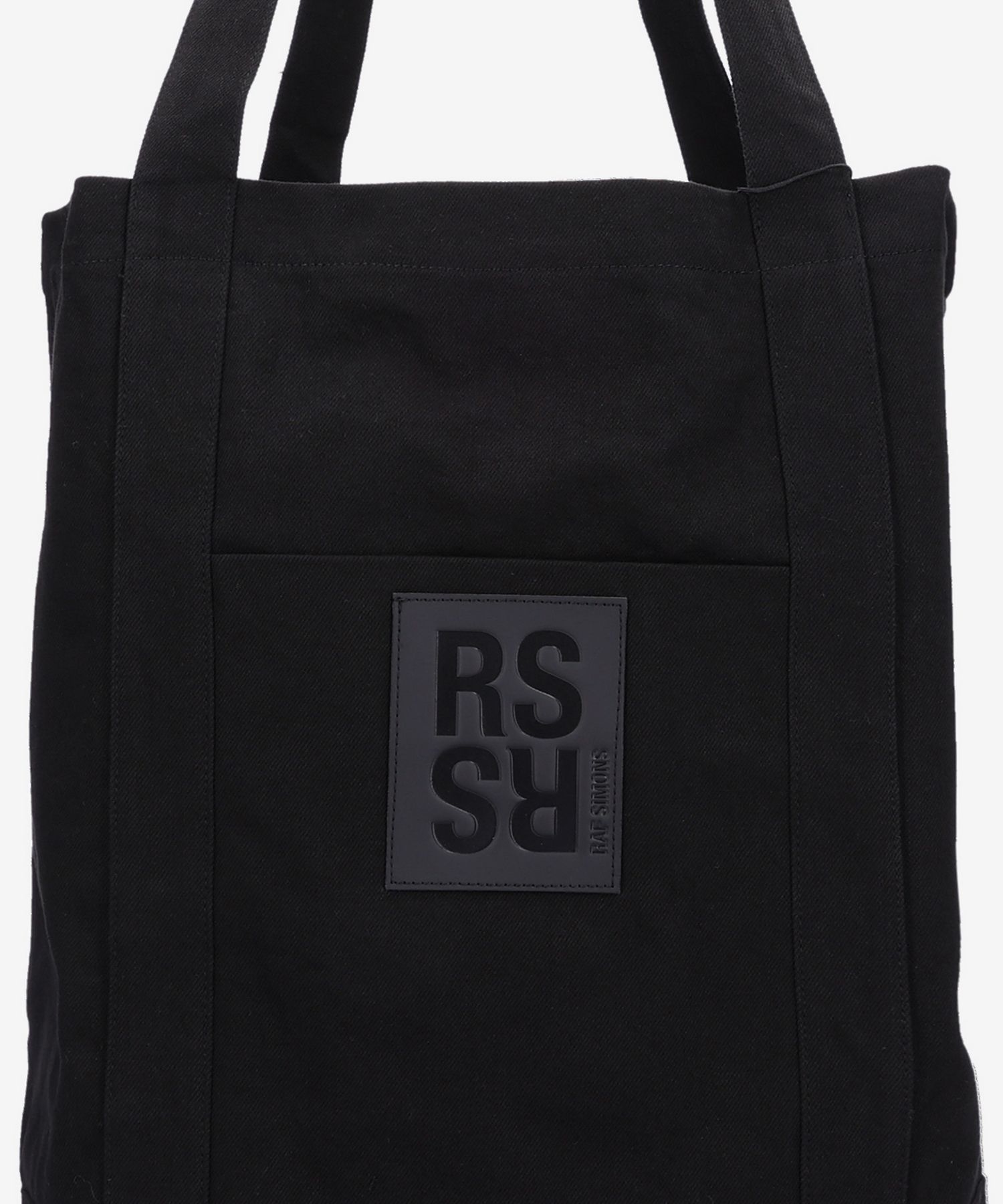MUSINSA | RAF SIMONS Logo Patch Tote Bag - Black