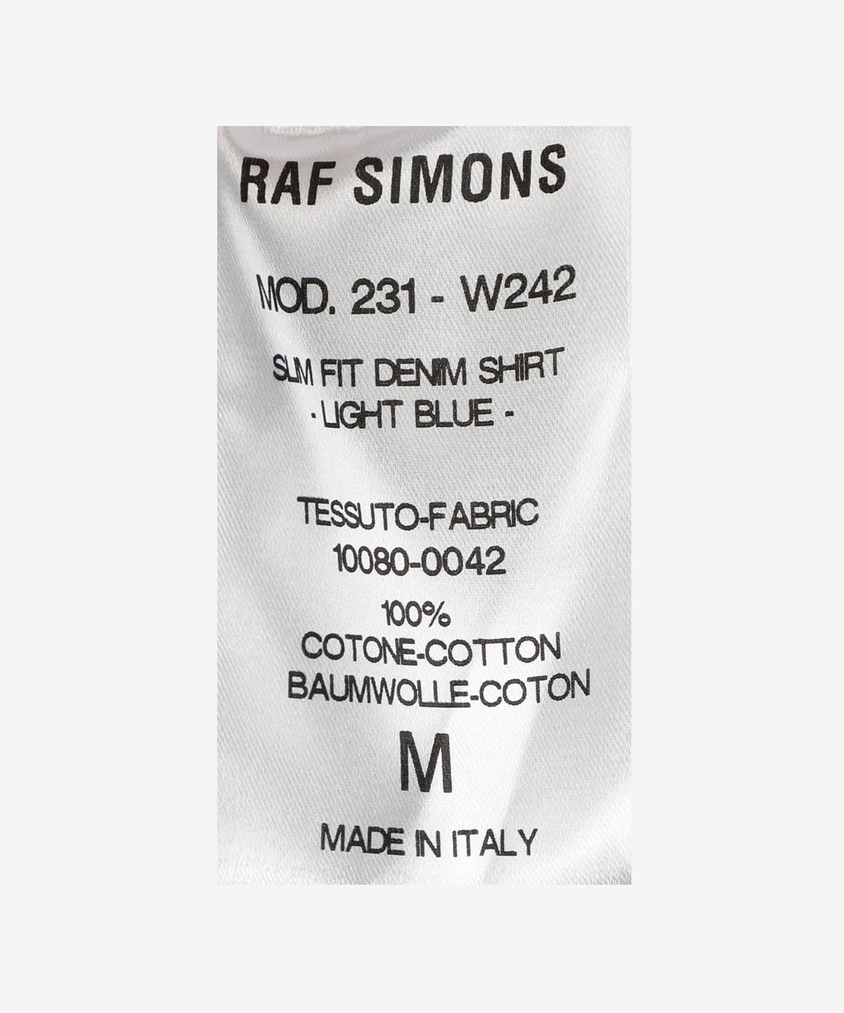 라프시몬스(RAF SIMONS) 데님 셔츠 - 라이트 블루 / 231W242100800042