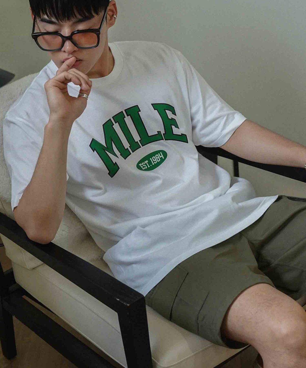 더마일(THEMILE) MILE EST GARMENTS CREW [WHITE]