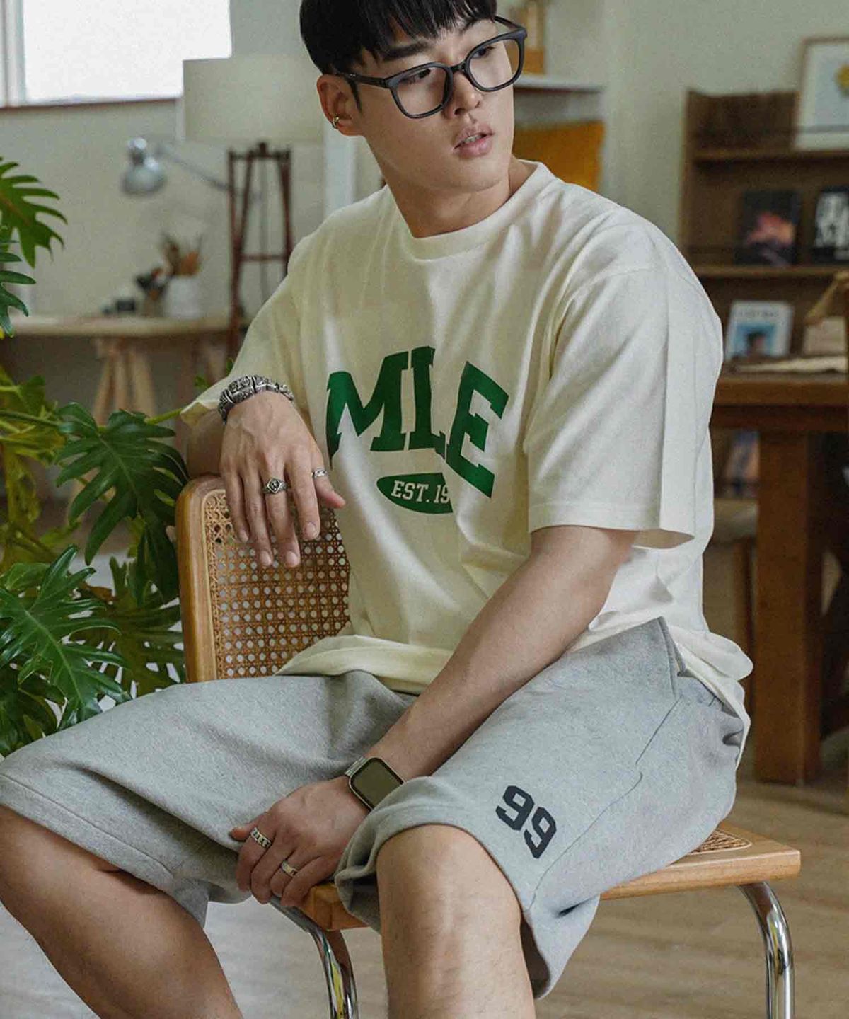 더마일(THEMILE) [리퍼브]MILE EST GARMENTS CREW [IVORY]