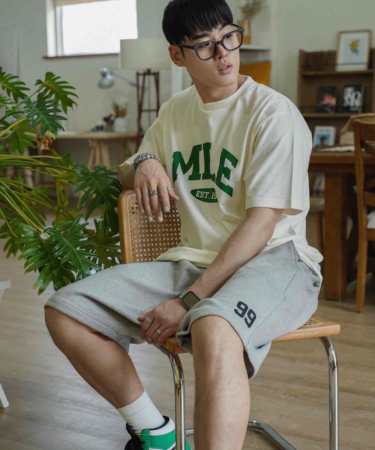 더마일(THEMILE) [리퍼브]MILE EST GARMENTS CREW [IVORY]